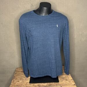 Polo Ralph Lauren Blue Heather Long Sleeve Tee Mens Large